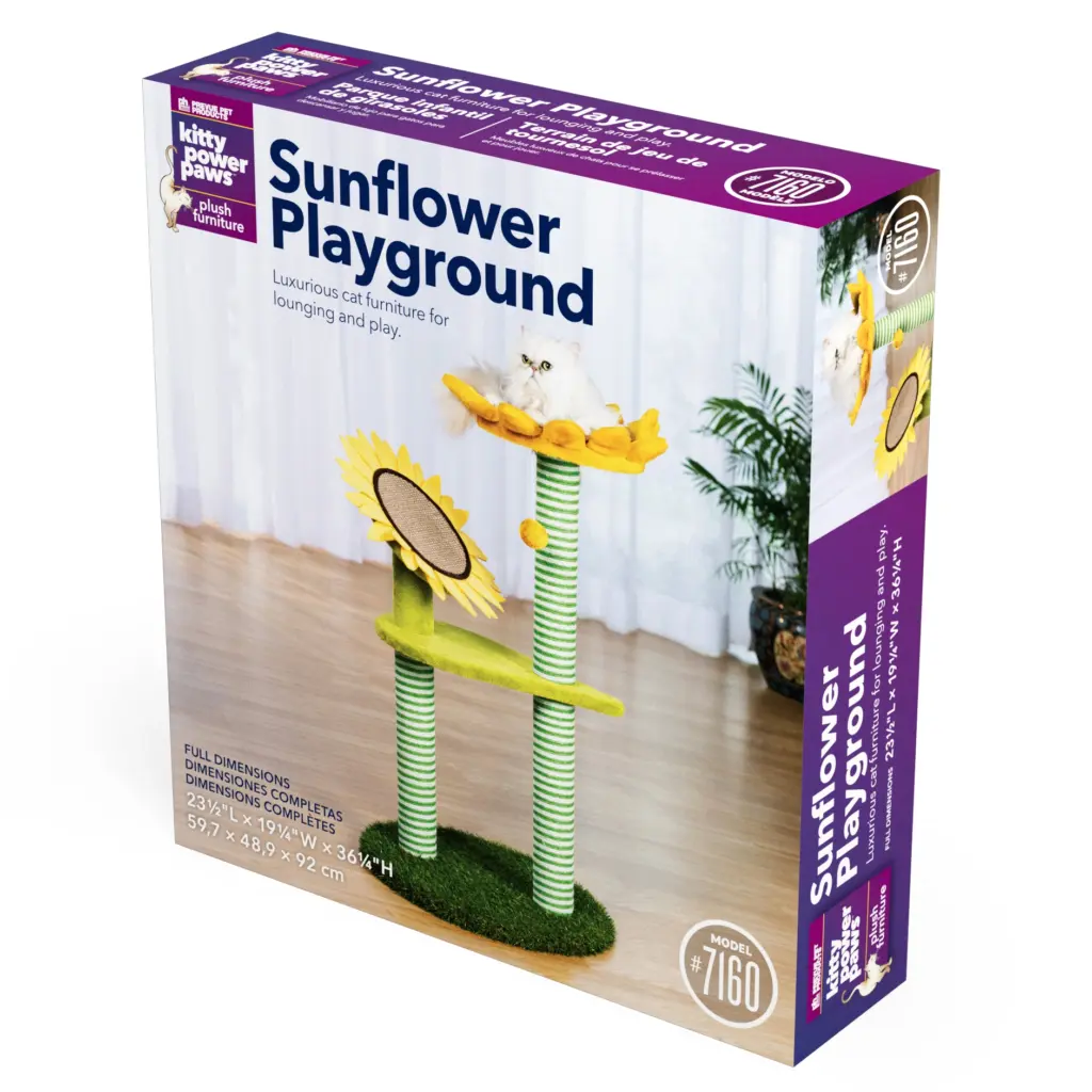 Kitty Power Paws retail packaging - Sunflower Playground (front)