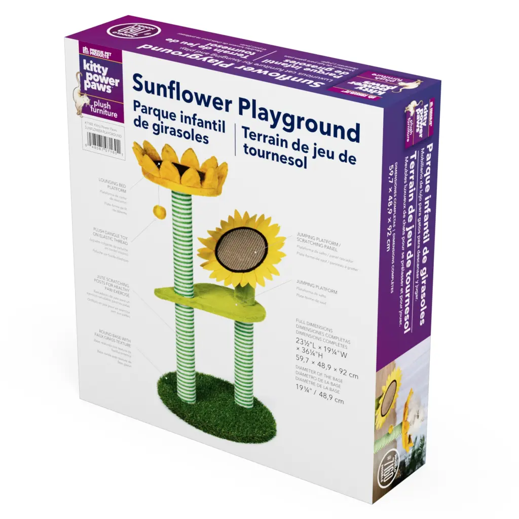 Kitty Power Paws retail packaging - Sunflower Playground (back)