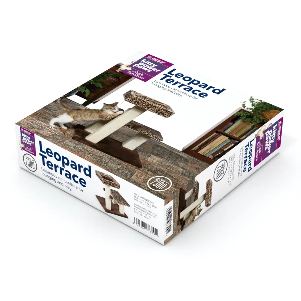 Kitty Power Paws retail packaging - Leopard Terrace