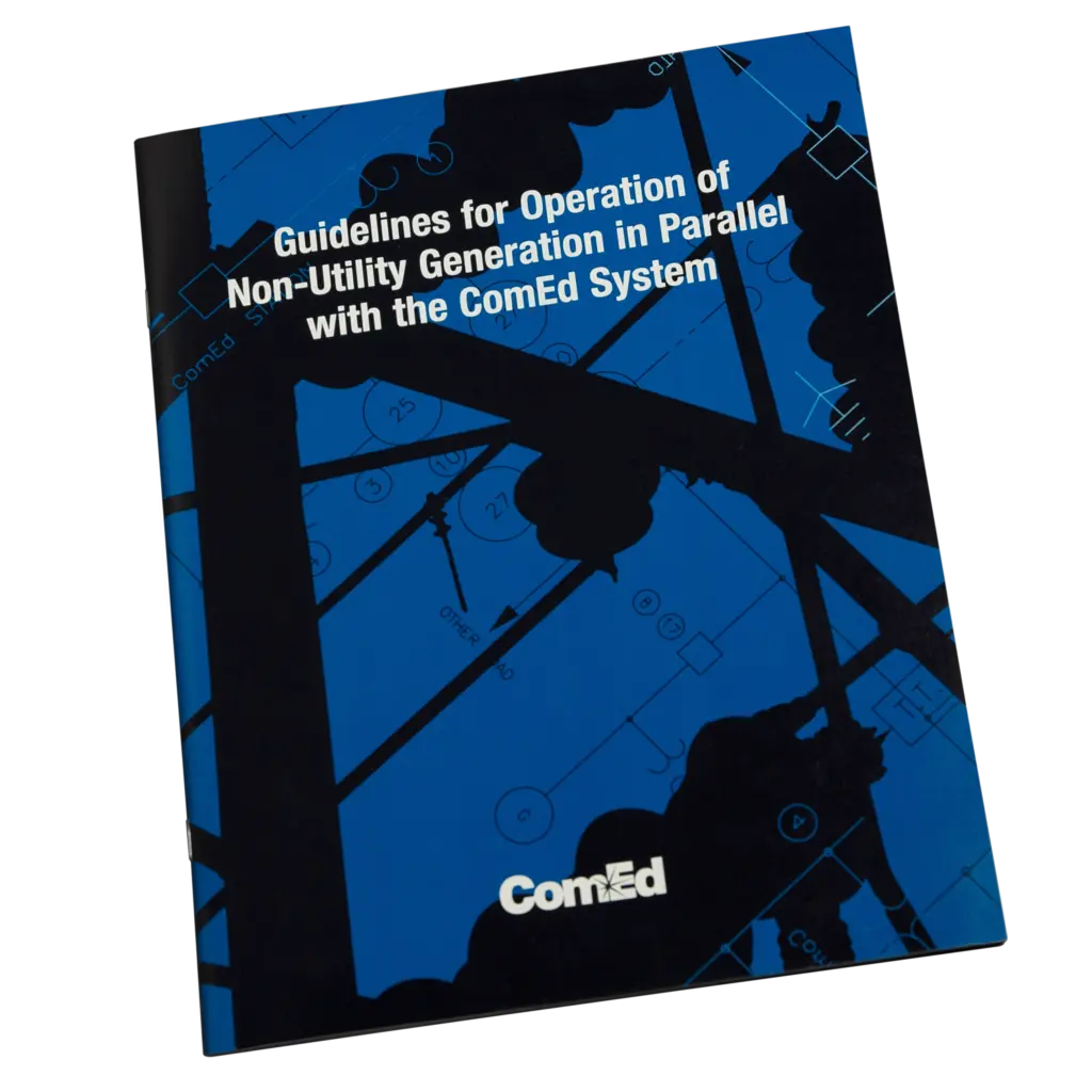 cover of Guidelines for Operation of Non-Utility Generation in Parallel with the ComEd System guide booklet