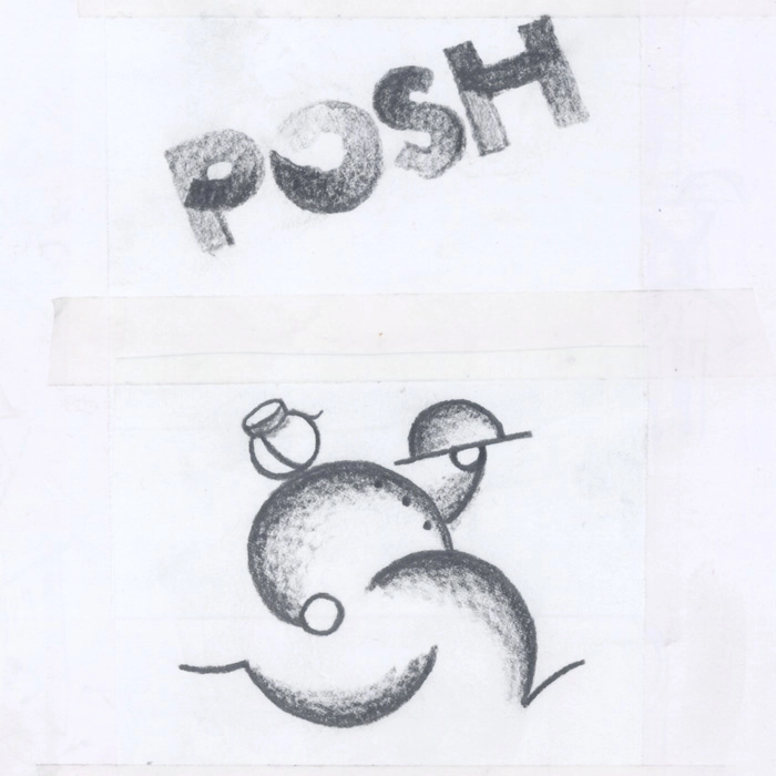 P.O.S.H. original sketches - Andrew Rogers