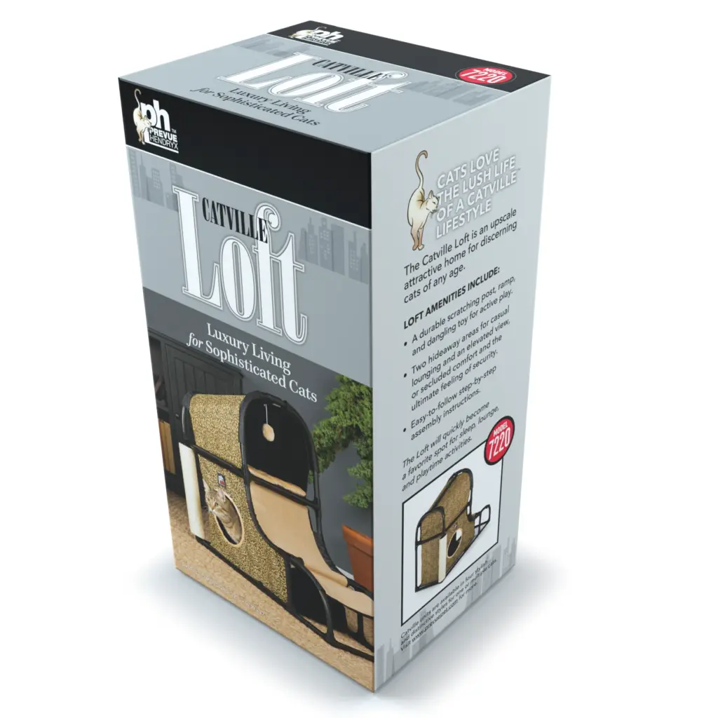 Catville Loft retail packaging -vertical display