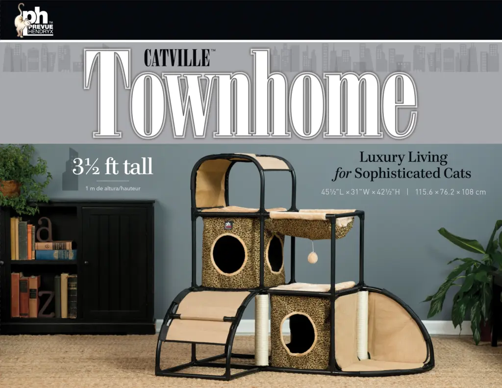 Catville Tower retail packaging -front horizontal panel