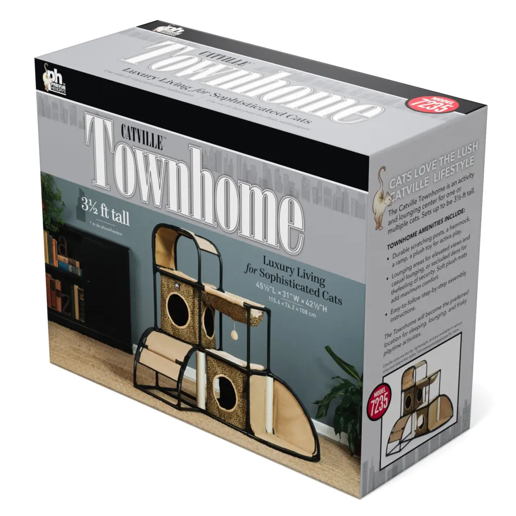 Catville Townhome retail packaging -horizontal display