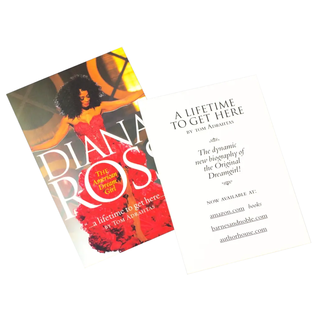 Diana Ross book promotional postcard