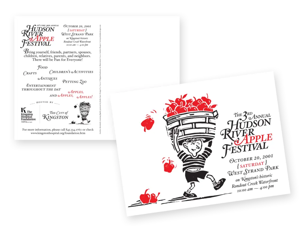Hudson River Apple Festival promotional postcard