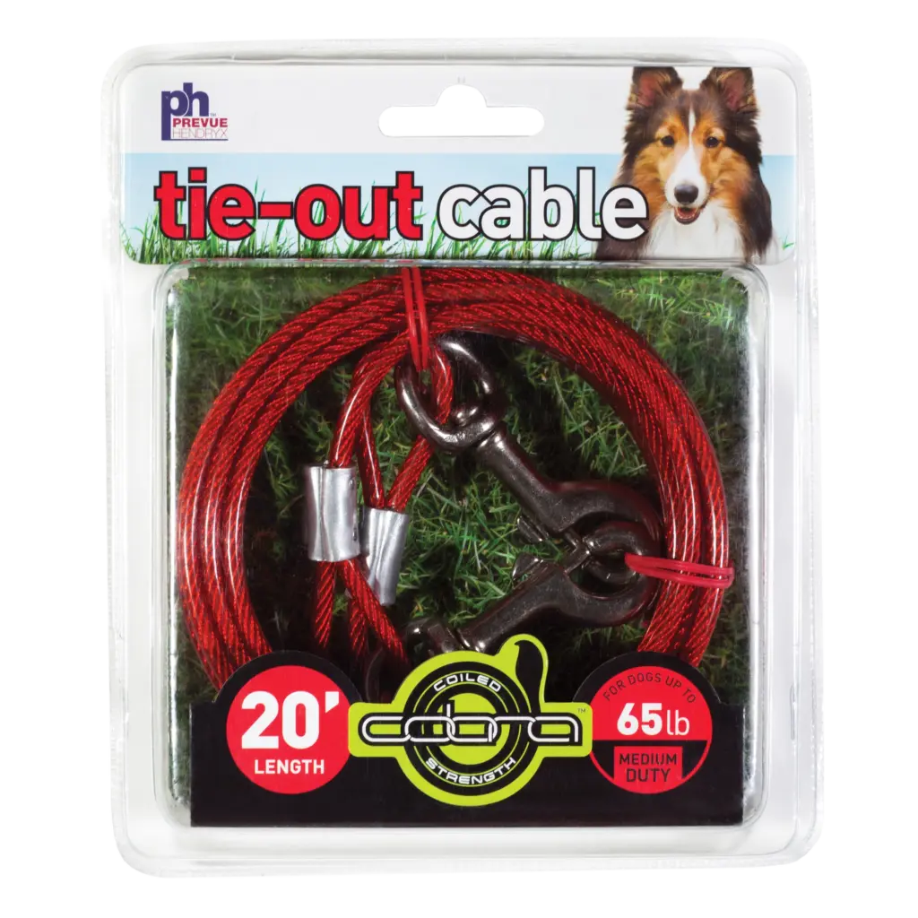 Medium-Duty Tie-Out Cable packaging