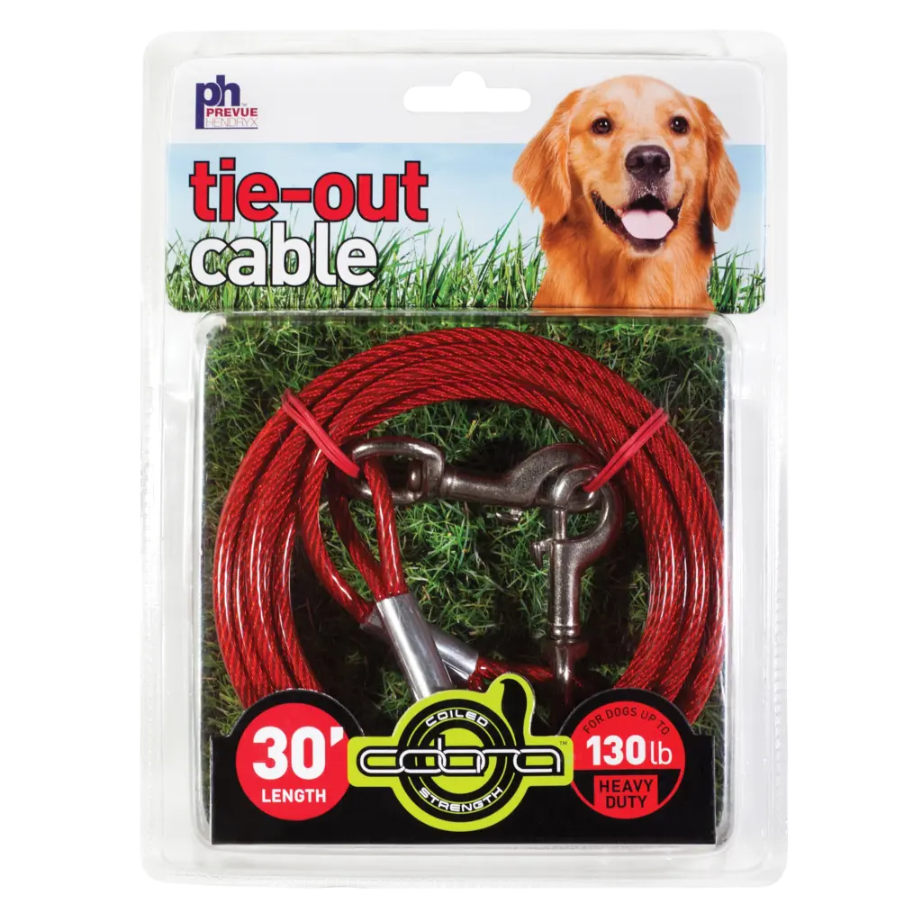 Heavy-Duty Tie-Out Cable packaging