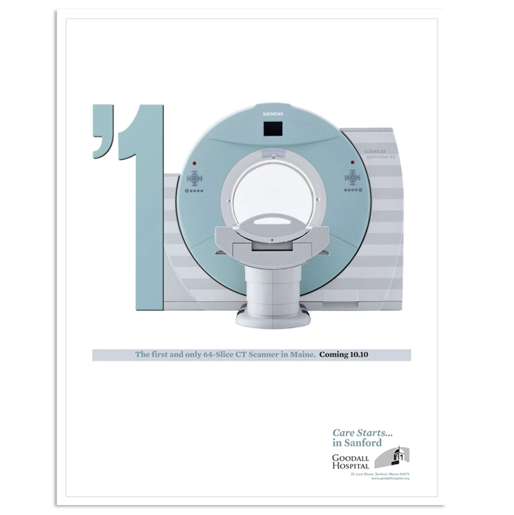 Goodall Hospital ad - " '10 " - 64-Slice CT Scanner