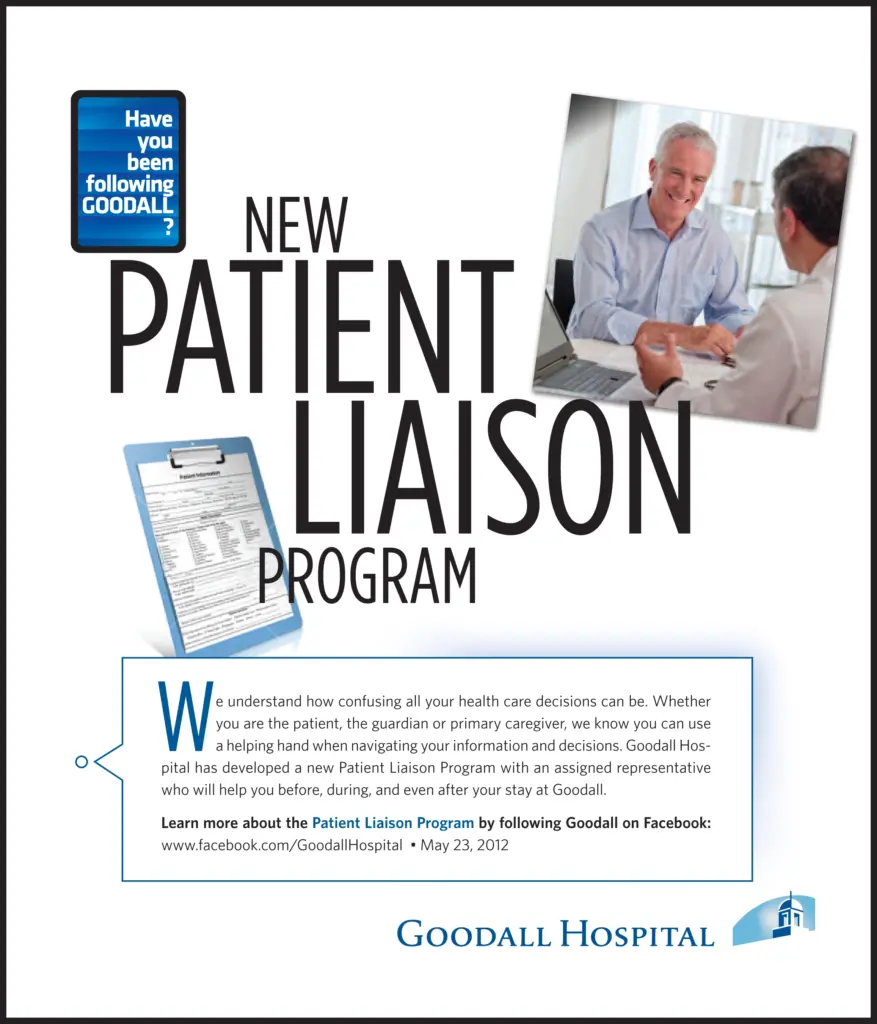 Goodall Hospital - "New Patient Liaison Program" ad