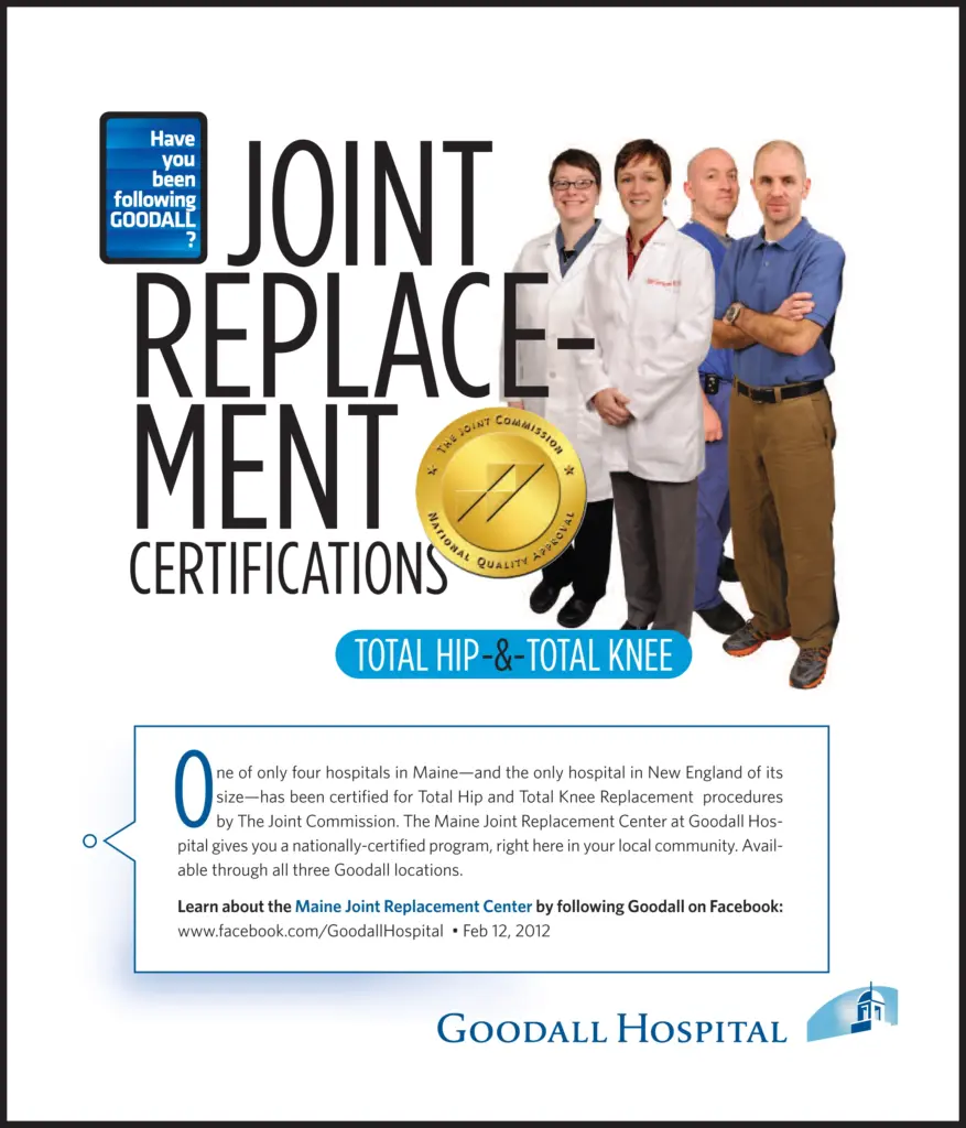 Goodall Hospital - "Joint Replacement Certifications" ad