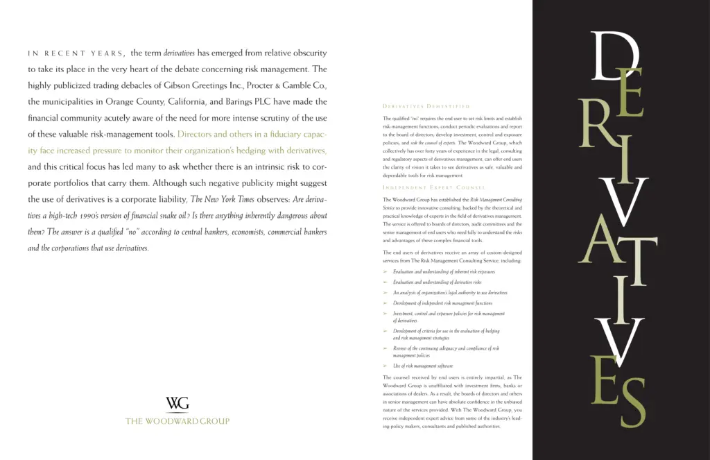 The Woodward Group sales brochure interior spread