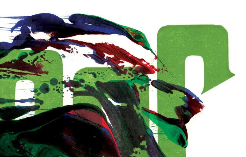 Original wood type print detail