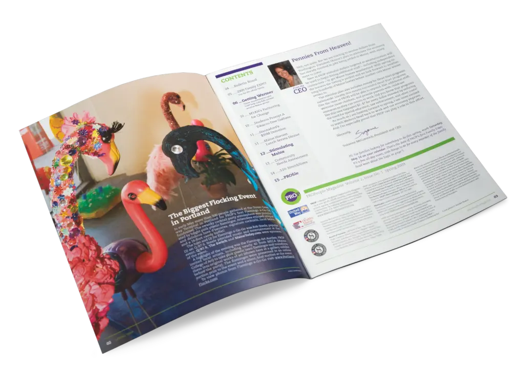 PROP People Quarterly Magazine - "Contents" spread