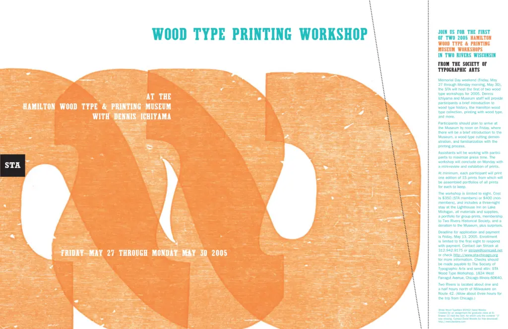 Wood Type Printing Workshop poster
