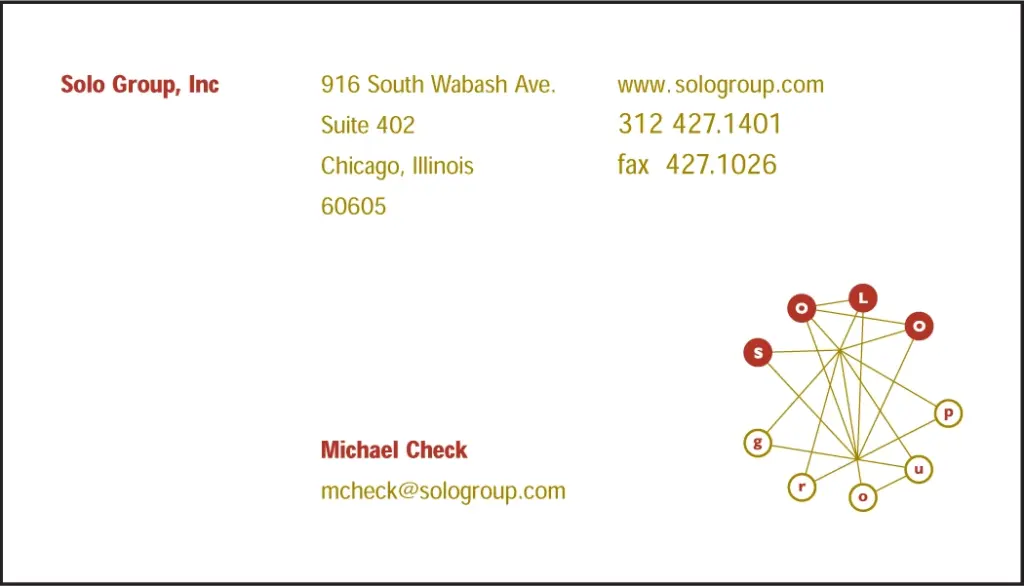 The Solo Group - business card