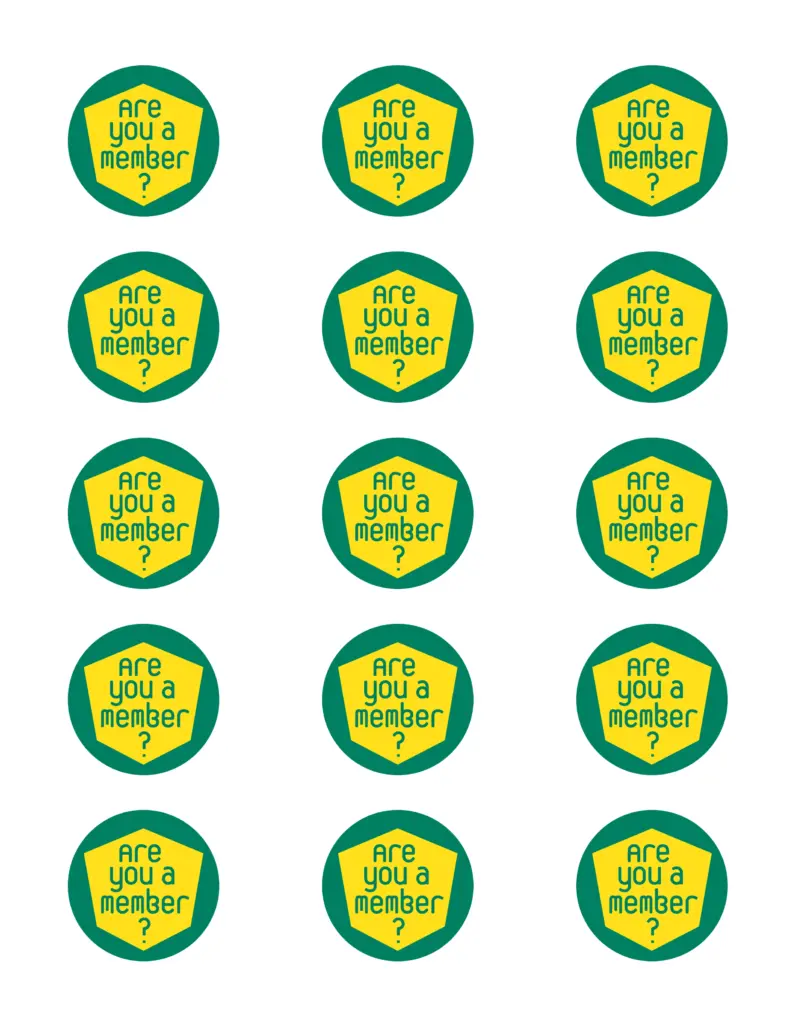 ASSE Membership Drive sticker sheet