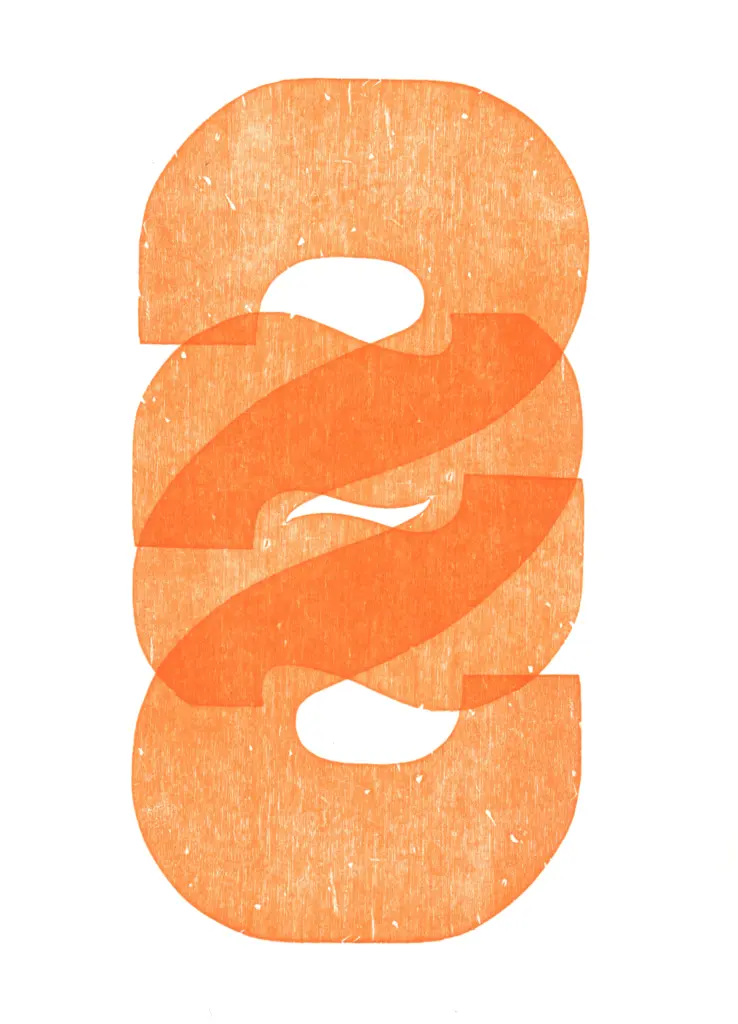 Original wood type print