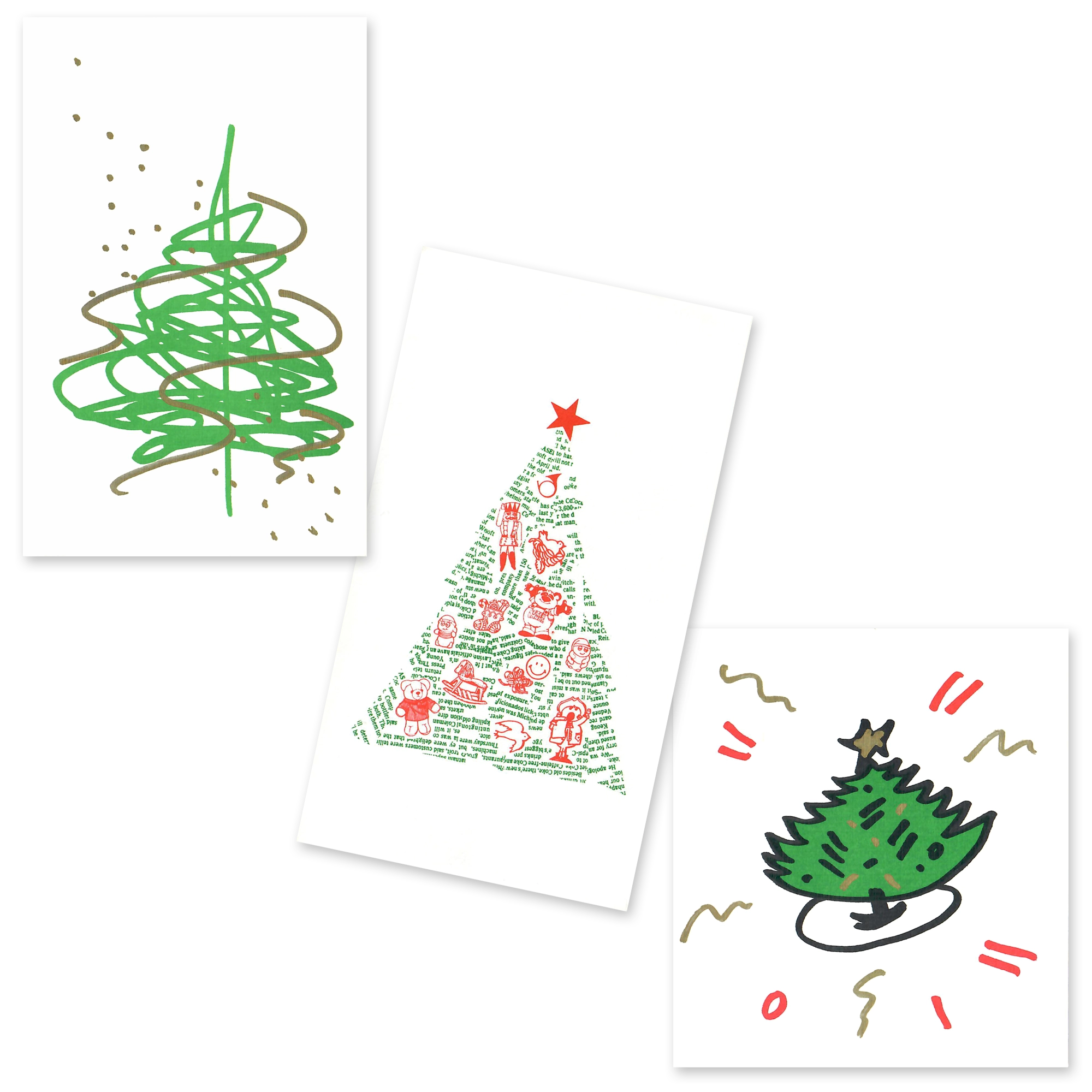 Christmas cards, 1984, 1985, 1986