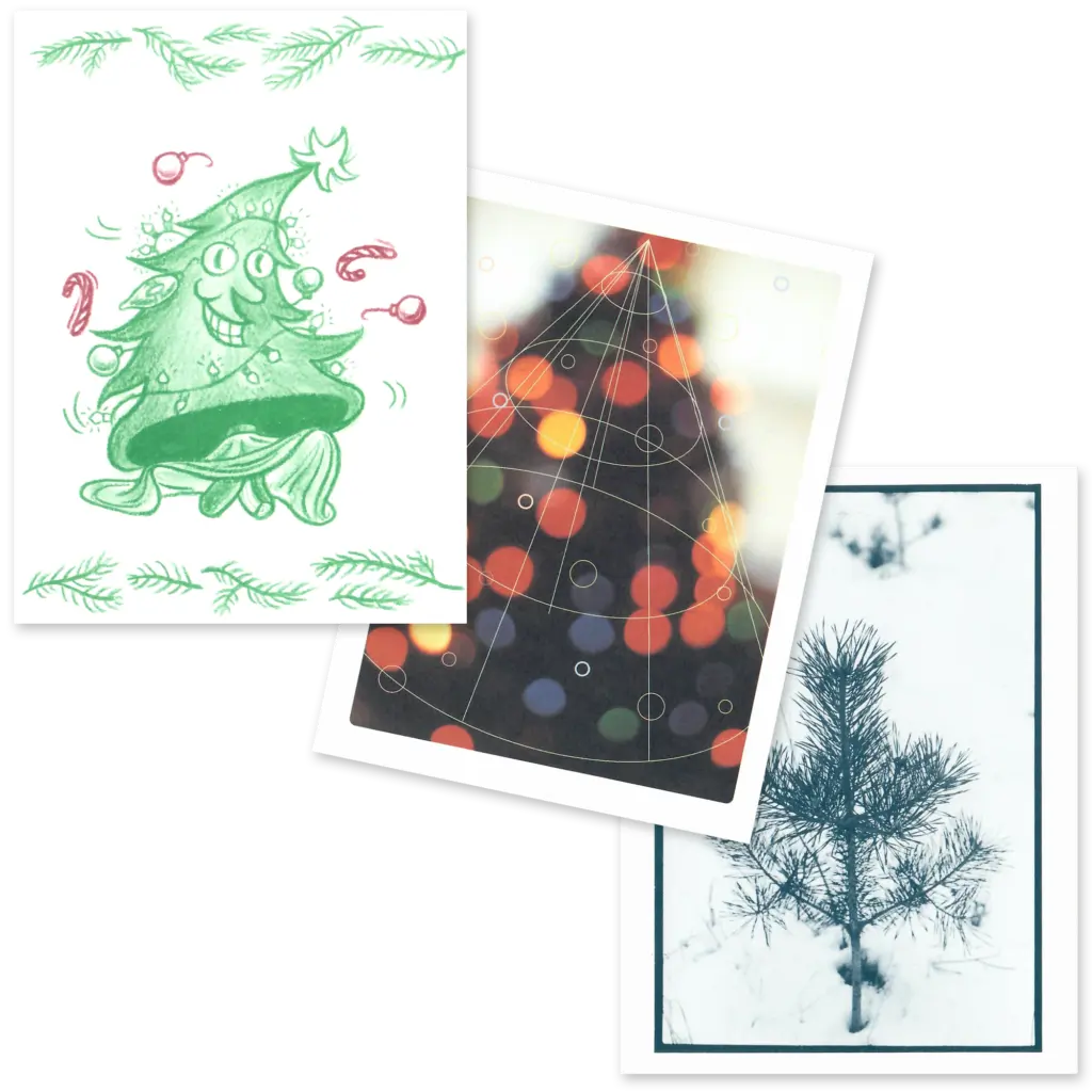 Christmas cards, 1999, 2000, 2001